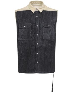 Rick Owens Tommy Jumbo Sleeveless Jacket - Blue