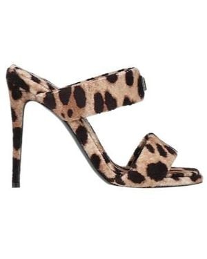Dolce & Gabbana Leopardprint Colourblock Highheel Sandals - Brown