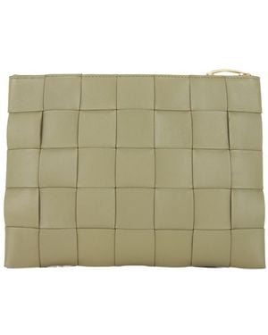 Bottega Veneta Medium Intreccio Pouch - Green