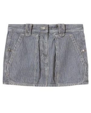 Isabel Marant Isabel Marant Étoile Striped Denim Mini Skirt - Gray