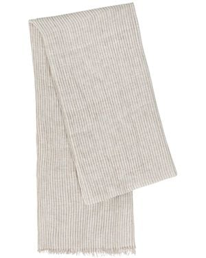 Brunello Cucinelli Blended Striped Scarf - White