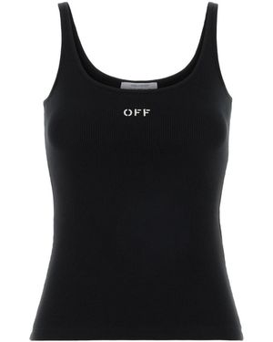 Off-White c/o Virgil Abloh Off Stamp Rib Tank Top - Black