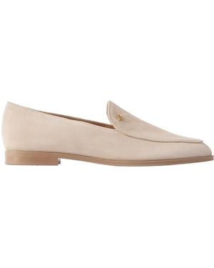 Gianvito Rossi Embellished Suede Loafers - Natural