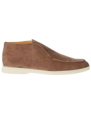 Loro Piana Open Walk Round-Headed Boots - Brown