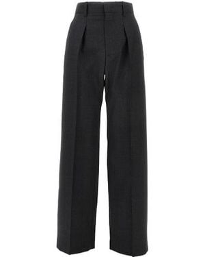 Isabel Marant Straight Leg Pleated Pants - Black