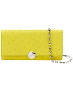 Loewe Pebble Wallet On Chain - Yellow