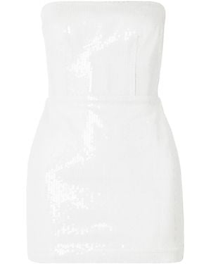 Alex Perry Strapless Sequin Dress - White