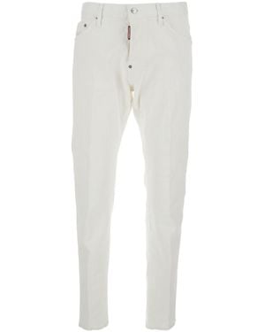 DSquared² Stretch Denim Slim Twist Jeans - White