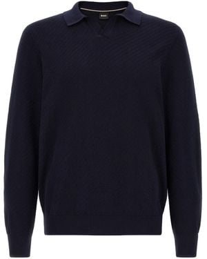 BOSS 'H-Lomarino' Polo Shirt - Blue