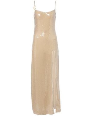 Oséree Marylin Sequined Maxi Dress - Natural
