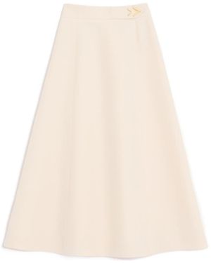 Valentino High-Waist A-Line Skirt - Natural