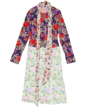 Acne Studios Floral Printed Dress - White