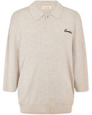 Fear Of God Logo Knit Short-Sleeve Polo Shirt - White