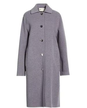 Tory Burch Plain Color Coats - Gray