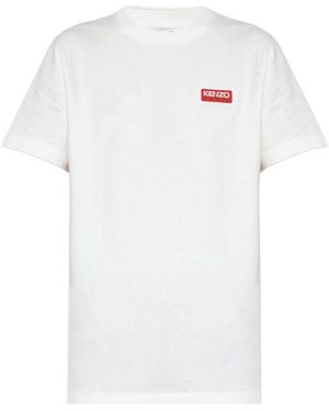 KENZO Logo Patch Crewneck T-Shirt - White