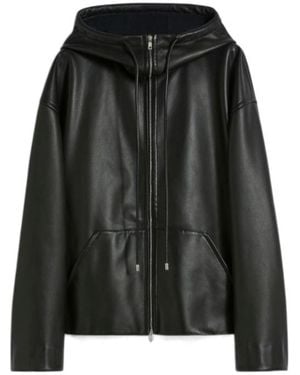 Sportmax Adunco Zip-Up Hooded Jacket - Black