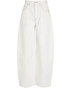 Jacquemus Versatile High-Waist Wide-Leg Jeans - White