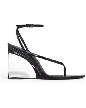 Alaïa Toe Strap Wedge Sandals - White