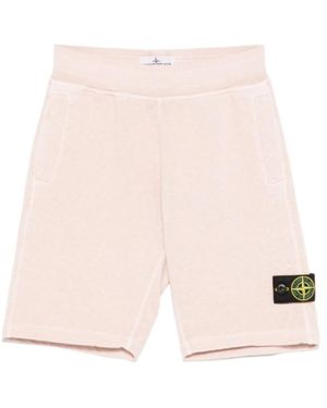 Stone Island Junior Logo Badge Bermuda Shorts - Pink