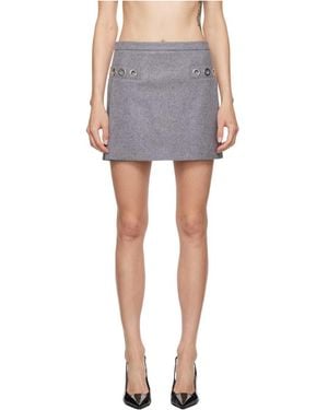 MSGM Eyelet Mini Skirt - Grey