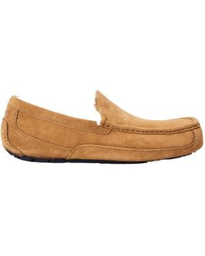 UGG Faux Suede Slip-On Loafers - Brown