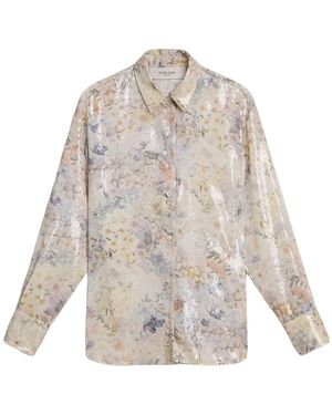 Golden Goose Floral Sequin Print Shirt - White
