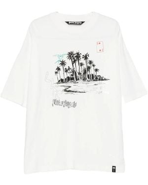 Palm Angels Printed T-Shirt - White