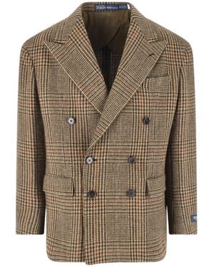 Polo Ralph Lauren Checked Double-Breasted Blazer - Brown