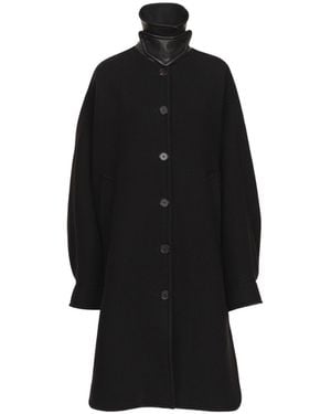 Chloé Medium And Long Extra-Large Medium And Long Wool Coat - Black