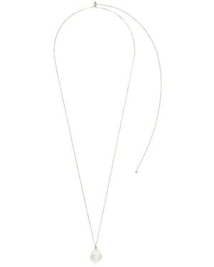 Bottega Veneta Rock Crystal Quartz Pendant Necklace - White
