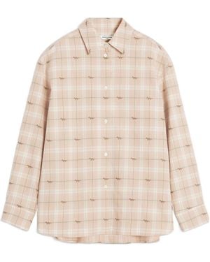 Maison Kitsuné Maison Kitsuné Light Checked Overshirt - Natural