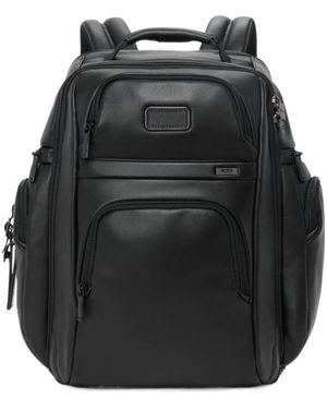 Tumi Leather Laptop Backpack - Black