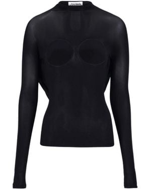 Jean Paul Gaultier Covered Cup Ruched Top - Blue