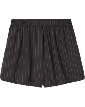 St. Agni Striped Printed Shorts - Black