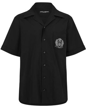 Dolce & Gabbana Minimalist Short-Sleeve Shirt - Black