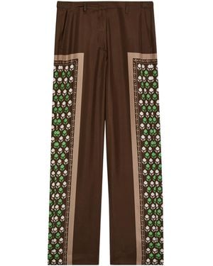 Tory Burch Straightleg Silk Pants - Multicolor