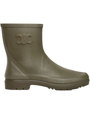 Celine Mid Rain Boots - Green
