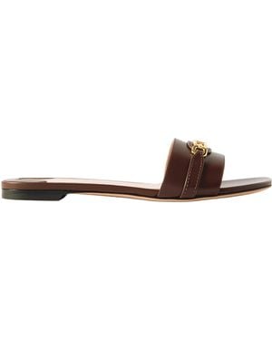 Tom Ford Whitney Logo-Embellished Leather Slippers - Brown