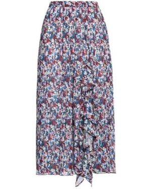 Ganni Multi-colour Pleated Skirt - Blue