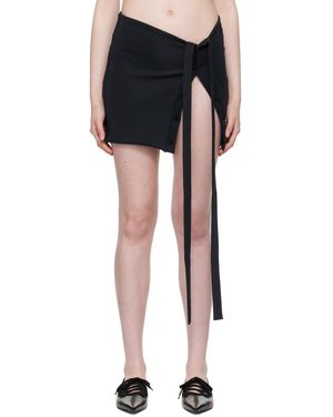 Jade Cropper Button Miniskirt - Black
