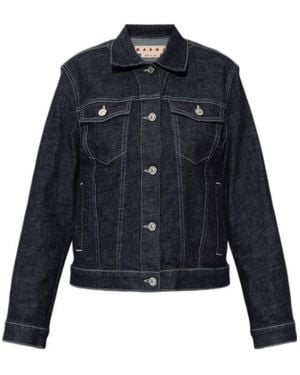Marni Button-Up Denim Jacket - Blue