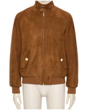 Valentino Zip-Up Mock Neck Jacket - Brown