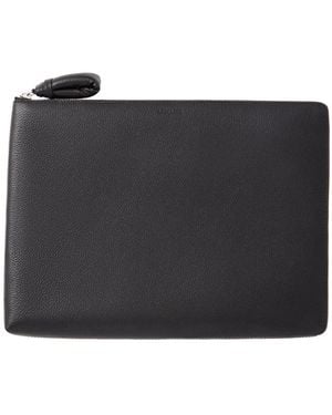 Lemaire Tasche Debossed-Logo Clutch - Black