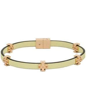 Tory Burch Logo-Plaque Bracelet - Metallic