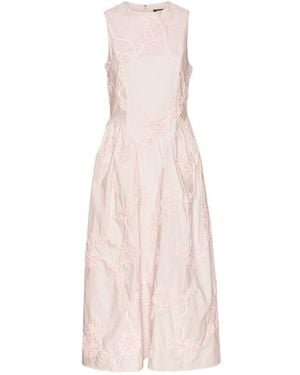 ROTATE BIRGER CHRISTENSEN Flower Midi Dress - Pink