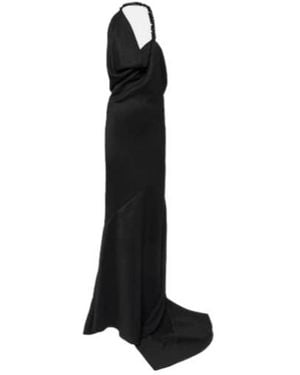 Maticevski Desires Draped Embellished Gown - Black