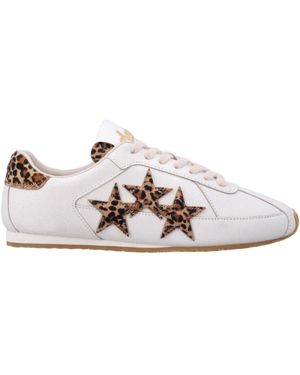 Amiri Leopard Star Lace-Up Trainers - Multicolour