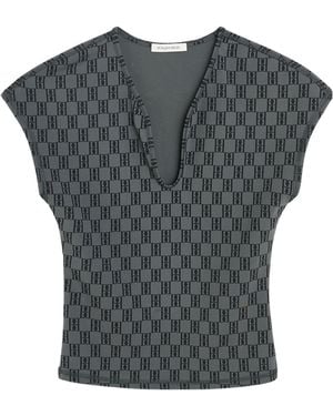 By Malene Birger Venazia V-Neck Top - Grey