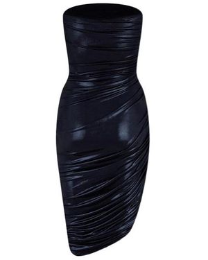 Norma Kamali Off Shoulder Dress - Blue