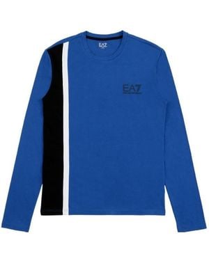EA7 Round-Necked Logo T-Shirt - Blue